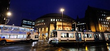 Manchester City Centre at night, England (Click for Guardian Web Site)